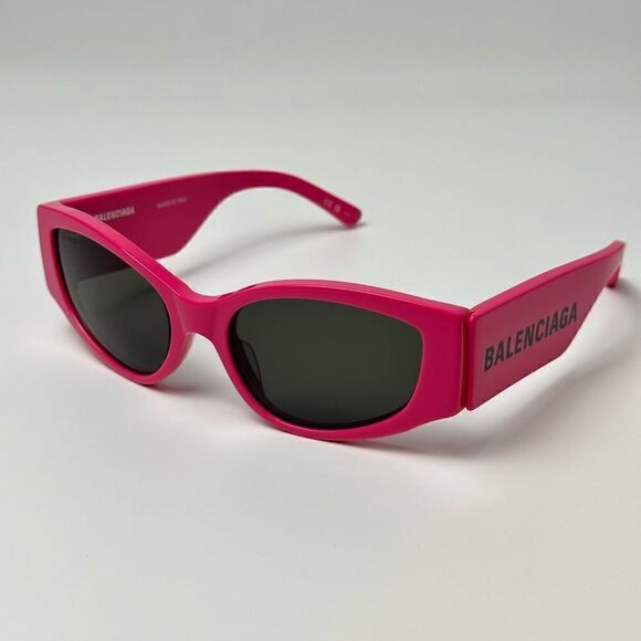 BALENCIAGA Sunglasses BB0258S 004 Fuchsia Grey Women  NEW - Picture 1 of 9